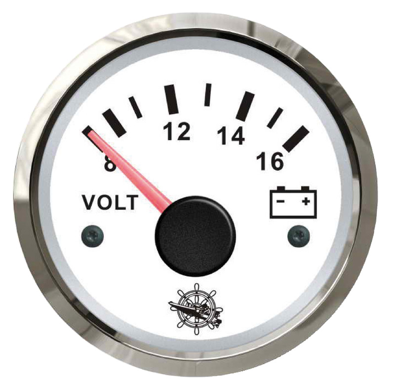 Voltmetar Bijeli Sjajni 12v