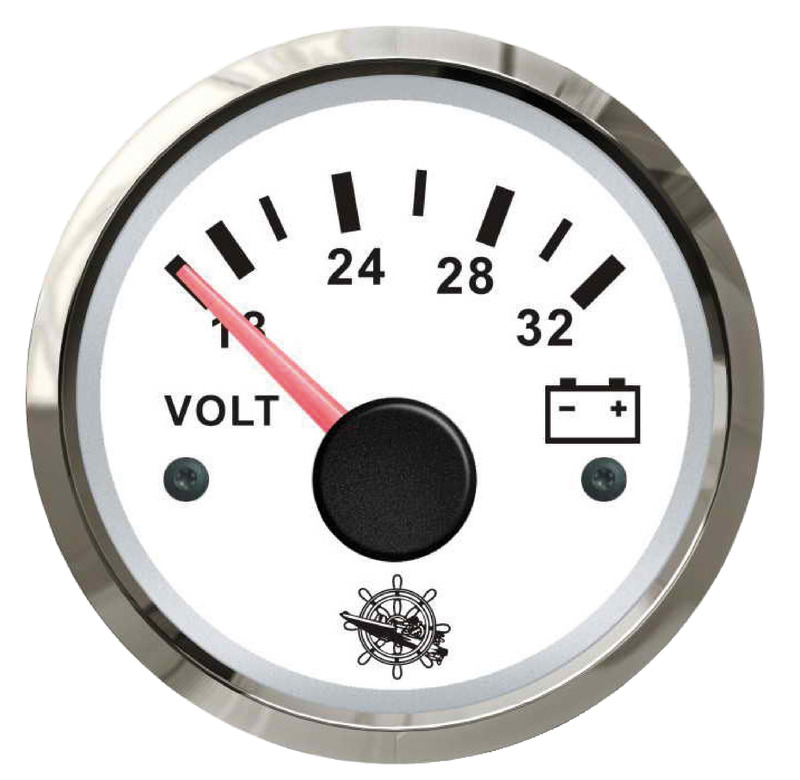 Voltmetar Bijeli Sjajni 24v